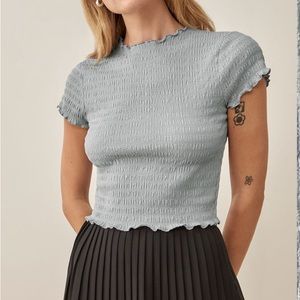 Reformation Alondra Top in Seafoam